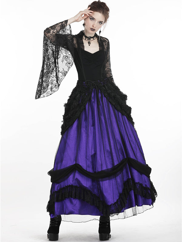 Lange gothic rokken in fluweel en meer. DivineDarkness van Goth tot Cyber en Club wear!