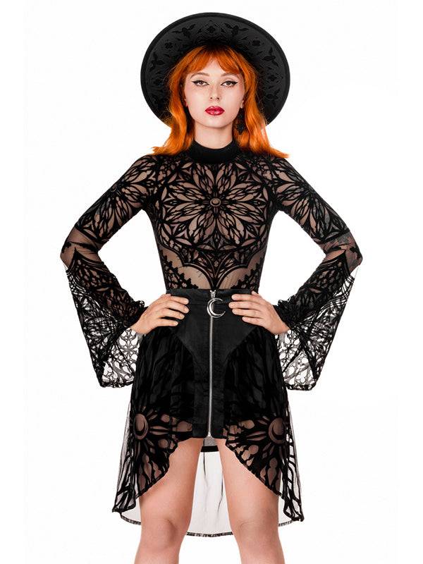 Top/Bodysuit Rosarium - DivineDarkness- Online shop voor Gothic en Alternatieve Kleding!