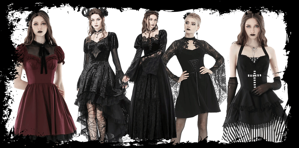 Princessa Black Velvet & Lace Gothic Vintage Prom Dress - Gothic Prom  Dresses