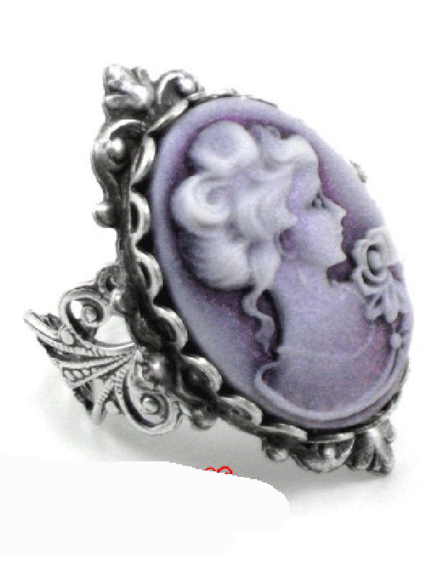 Bague gothique Camée Lilas