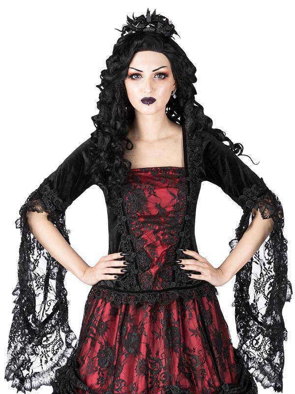 Moonlight Red Top - DivineDarkness- Online shop voor Gothic en Alternatieve Kleding!