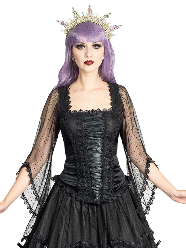 Curse Top Zwart - DivineDarkness- Online shop voor Gothic en Alternatieve Kleding!