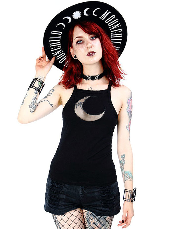 Gothic Top Mesh Moon Restyle