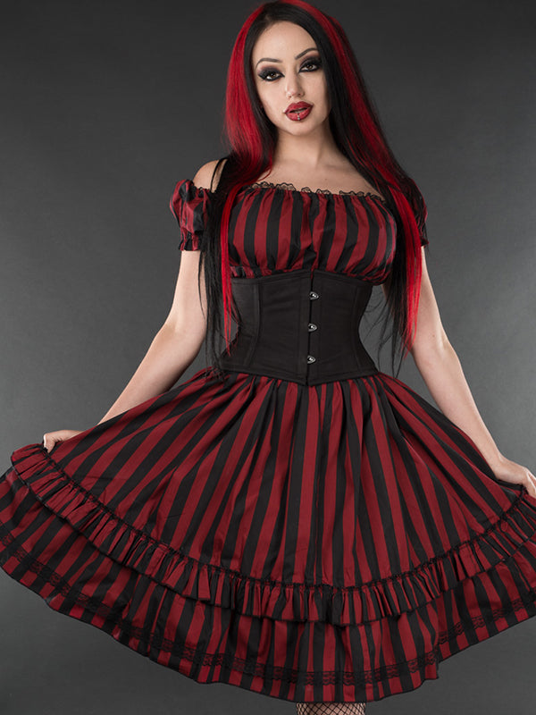 Gothic black and red dress